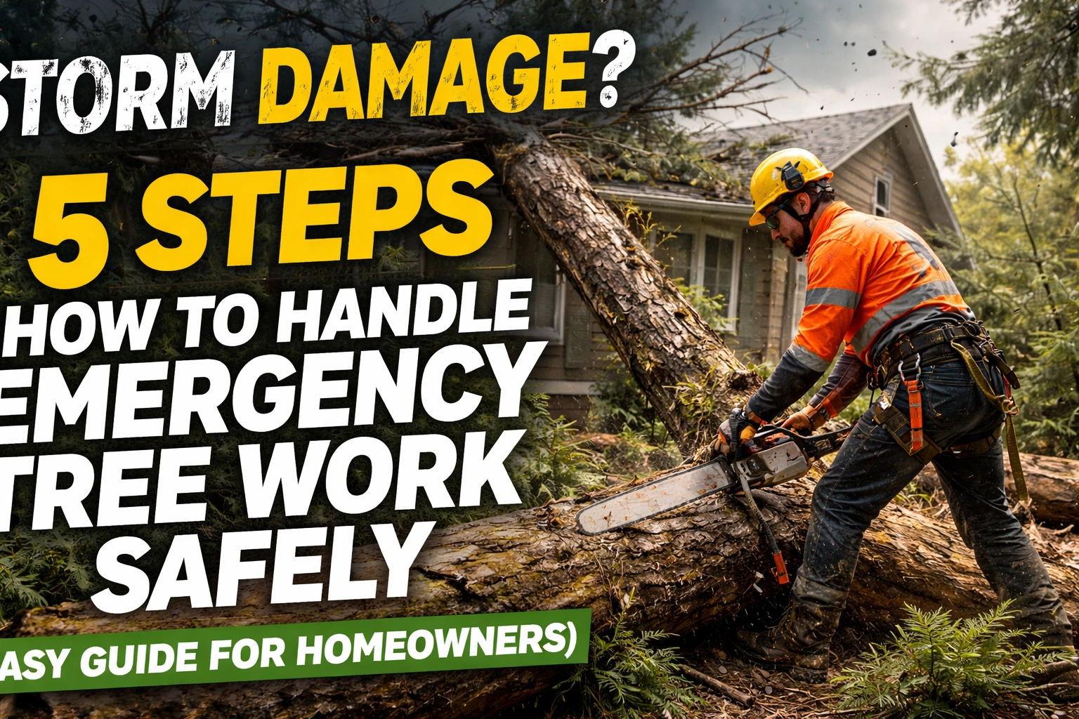 Storm Damage? 5 Steps How to Handle Emergency Tree Work Safely (Easy Guide for Homeowners)